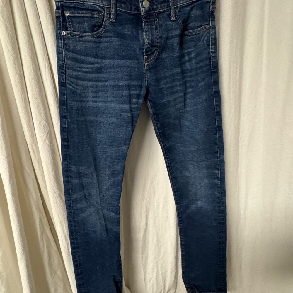Lucky Brand Blue Skinny Jeans with Faded Detailing
